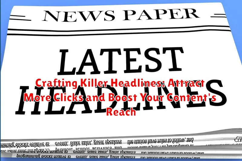 Crafting Killer Headlines: Attract More Clicks and Boost Your Content's Reach