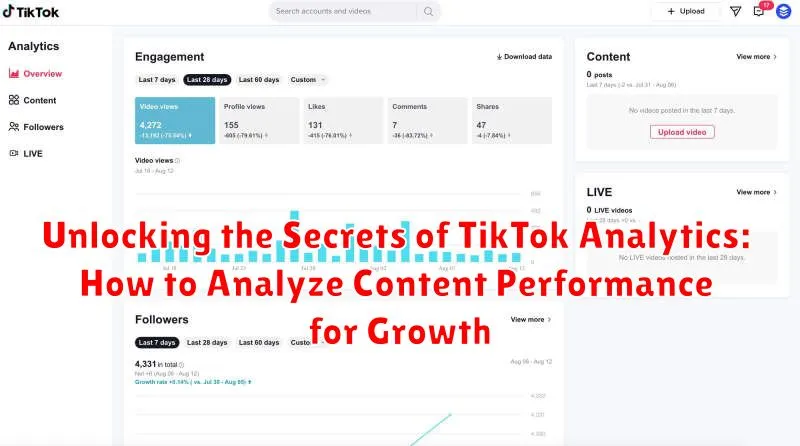 Unlocking the Secrets of TikTok Analytics: How to Analyze Content Performance for Growth